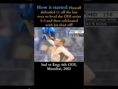 When Dada gave it back Flintoff style! #cricket #indiancricket #viralvideo #ganguly #cricketshorts