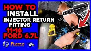 How To Install Fleece Injector Return Fitting: 2011-2016 Ford 6.7L #diesel #powerstroke #fordtruck