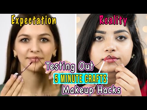 Testing Out Viral Makeup Hacks by 5 MINUTE CRAFTS Part 1