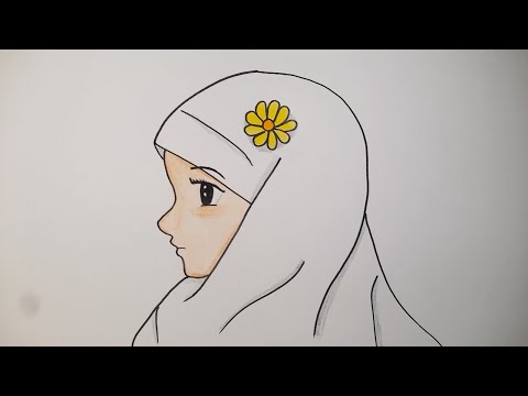 Menggambar Anime Berhijab Mudah Untuk Pemula