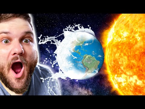 aumentei 1.000.000x o tamanho do sol e deixei a terra a 1mm dele