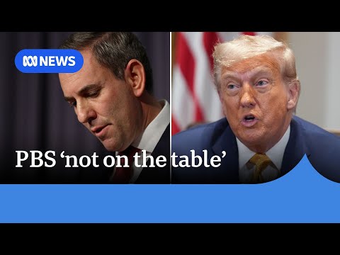 YouTube video thumbnail: Australia's PBS 'not on the Table' to Escape US Pharmaceuticals Tariff