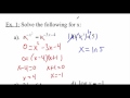 Exponential and Logarithmic Equations