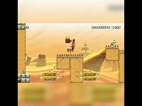 【NSMB5】 W2-1 | Sandspout Desert by Persevera #shorts 🍄Super Mario Maker 2 ✹Switch No Commentary #djq