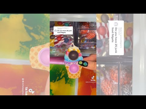 I BET you DONT have 25 JUNK FOOD Fidgets 🤔🤚🏼🍕🍟🍦 fidget challenge! #fidgettoys #shorts #fidgets