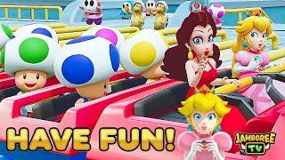 Super Mario Party Jamboree TV Carnival Coaster Peach and Pauline Haunted Coaster