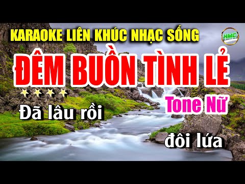 Karaoke Liên Khúc Nhạc Trữ Tình Tone Nữ Dễ Hát | Bolero Nhạc Xưa Bất Hủ | ĐÊM BUỒN TỈNH LẺ