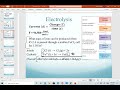 Electrolysis Calculations and Concepts