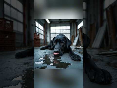 THE BLACK DOG WAS ABANDONED 💔 #inspirational #puppy #sad