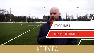 Screenshot van video Jurjan Wouda: "We verliezen de wedstrijd in de eerste helft" | ODIN'59 - Excelsior'31