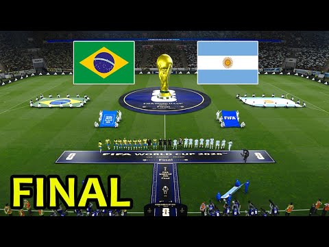 BRAZIL vs ARGENTINA - FINAL  | FIFA World Cup 2026 USA | Full Match All Goals | PES Gameplay