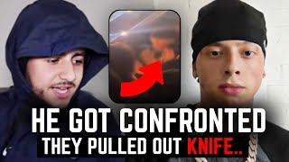 Central Cee Friend Pulled Out KNIFE On Streamer Krimeo..