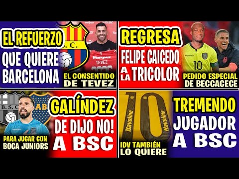 URGENTE! FELIPE CAICEDO REGRESA A LA TRICOLOR x PEDIDO ESPECIAL BECCACECE, GALÍNDEZ LE DIJÓ NO A BSC