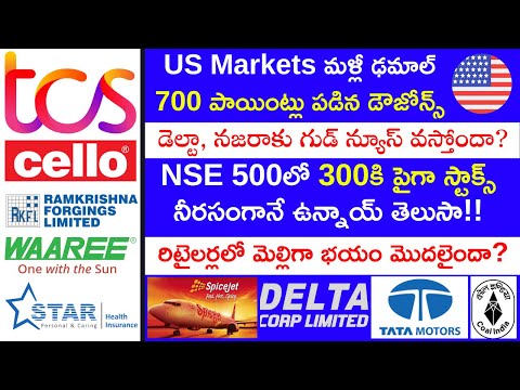 US Markets 700 పాయింట్స్‌ డౌన్‌| Delta, Nazara జోరు, Wilmar బేజారు| NSE 500లో 300 స్టాక్స్‌ డౌన్‌!!