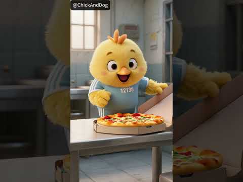 😊Dog Thought He Got a huge Pizza... , Finally chick so happy~  #funny