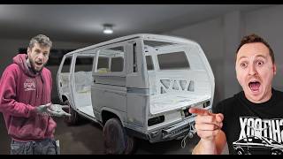 Painting The Inside Of Auto Alex's T25 Classic VW Camper Van - Camper Restoration