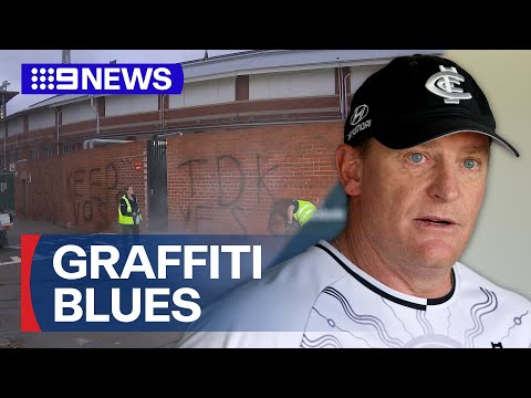 Carlton HQ vandalised after horror loss | 9 News Australia
