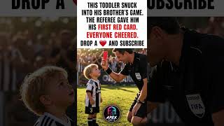 Toddler gets his FIRST red card! You won't believe what happened next    😂⚽ #shorts #heartwarming #