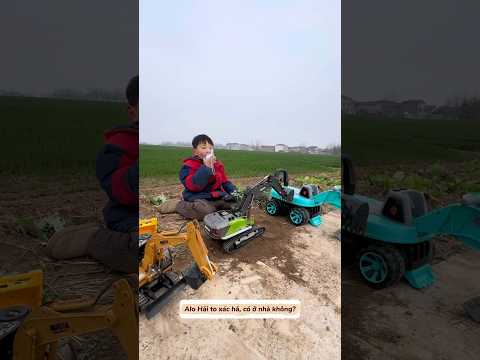 Rủ thằng bạn qua chơi máy xúc mà nó còn rủ thêm người khác nữa 😡 #cute #funny
