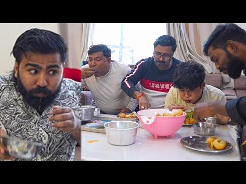 Golgappe challenge with family