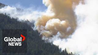 YouTube video thumbnail: Frightening Situation in Fraser Canyon as 2 Wildfires Destroy Parts of Resort Structure