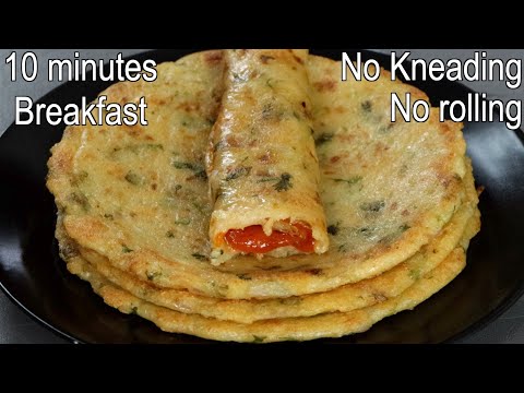 10 Minutes Breakfast with Potato | Easy & Quick Potato Recipe | Potato Crepe