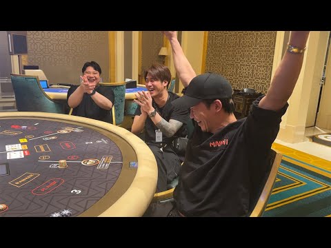 パラダイスシティのプール付きヴィラで祝勝会してもらった