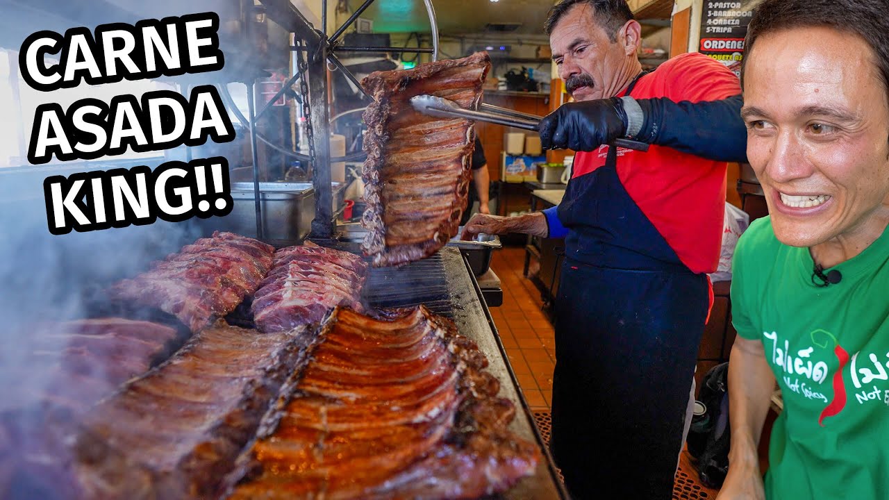 Mexican Street Food - CARNE ASADA KING! Mexican Steak, Ribs, and Quesadillas!