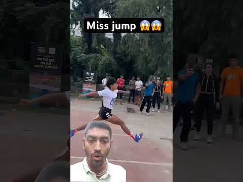 Miss jump in national long jump 😱 Rection #trending #like #trackandfield #shorts #sports #gym #army