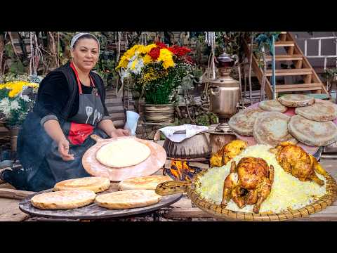 Azerbaijani Lady Made 4 Types of Food in 7 Hours!