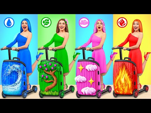 Chica Fuego, Chica Agua, Chica Aire y Chica Tierra | Cuatro Elementos en la Vida Real Trend DO