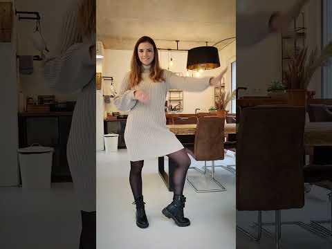 Mastering Thigh Highs - How To Wear Sweater Dress with Stockings #shorts