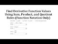 Differentiation Rules and Applications