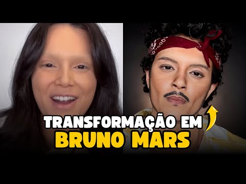 TRANSFORMÇÃO DE MAQUIAGEM EM BRUNO MARS | LETÍCIA GOMES