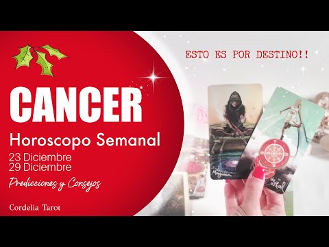 ⭐️CANCER! SUCECE LO IMPOSIBLE... SE VIENE UN MILAGRO!!! Horóscopo / Tarot Semanal Cordelia