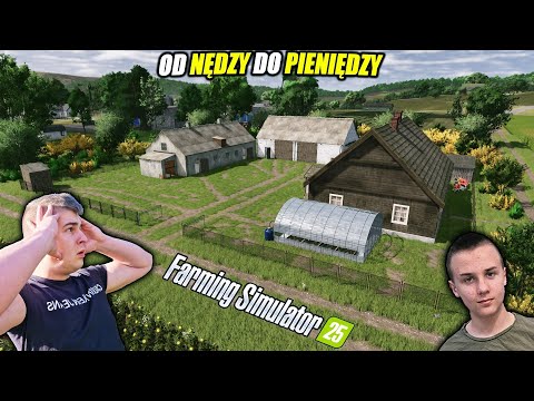 PIERWSZA SERIA W FS 25 😍〔OD NĘDZY DO PIENIĘDZY〕＃1✅ POKAZ GOSPODARSTWA I ZAKUP MASZYN 😱