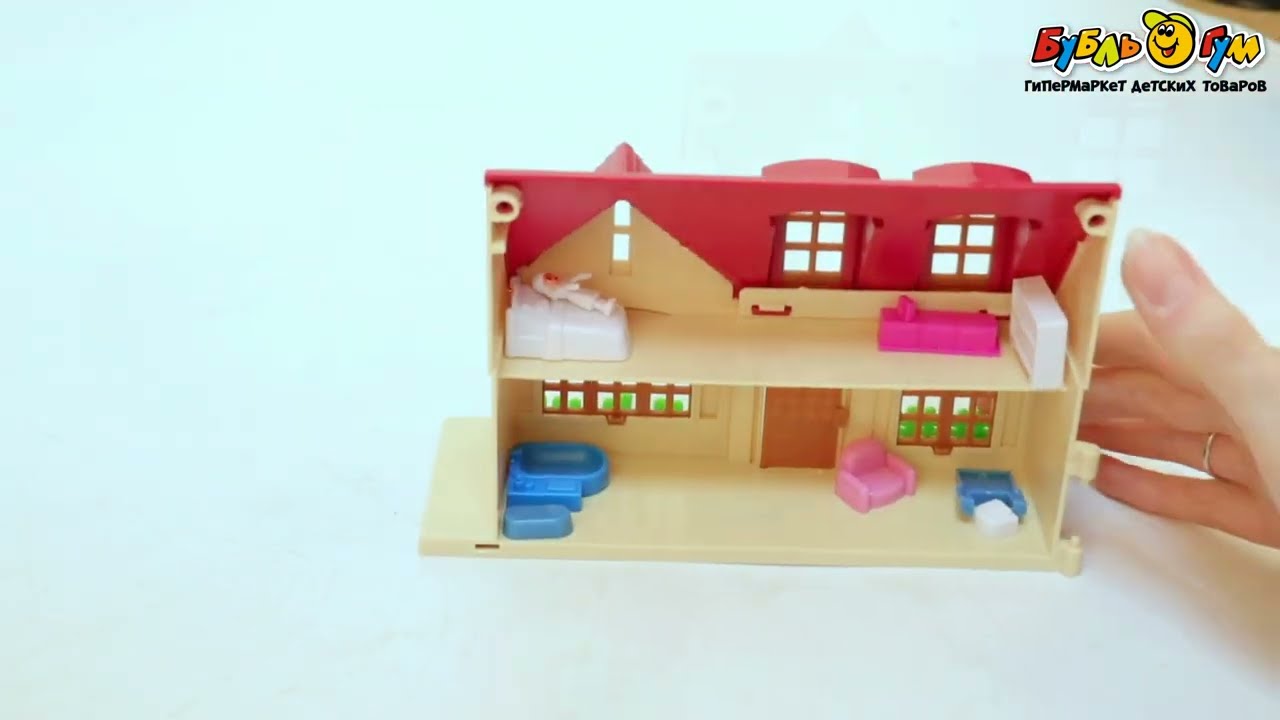 Дом Lanson Toys  с мебелью для миниатюрной куклы  - видео Дом Lanson Toys  с мебелью для миниатюрной куклы  - видео