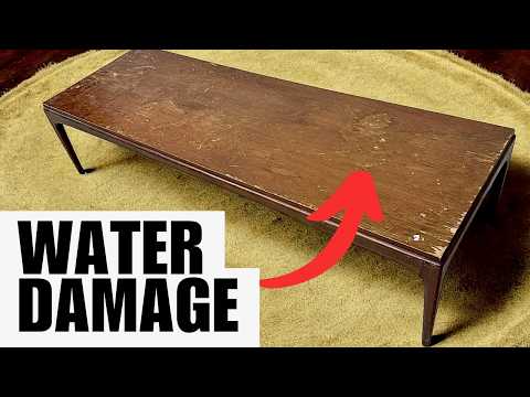 FLOODED Furniture? Restoring a DIRTY water damaged coffee table