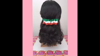 como hacer un moño tricolor de liston Paso a Paso #diy #tutorial #manualidades
