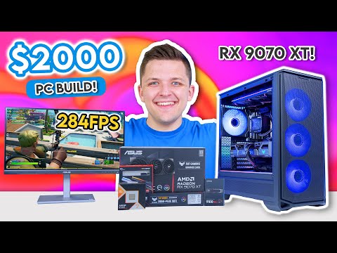 $2000 All-AMD Gaming PC Build! 👀 [Ryzen 9800X3D & RX 9070 XT w/ Benchmarks]