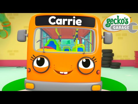 Wheels on The Bus (Carrie Version) | Gecko's Garage Songs｜Kids Songs｜Trucks for Kids