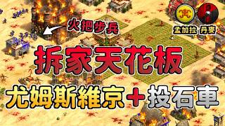 最強拆家火把步兵大戰三象之力！丹麥掏出眾生平等器砸爛一切！孟加拉大量象弓能夠抗住頂級拆家火力嗎？《丹麥 vs 孟加拉》【世紀帝國2：決定版】