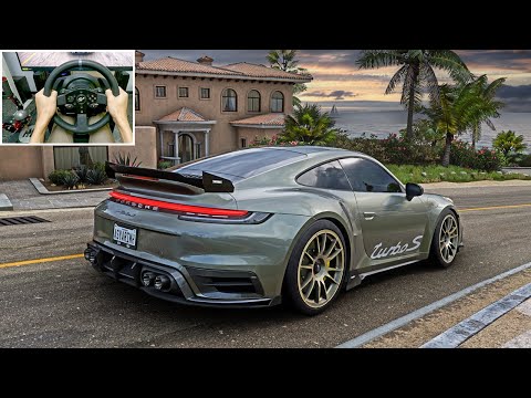 680HP Porsche 911 Turbo S - Forza Horizon 5 | Thrustmaster T300RS gameplay