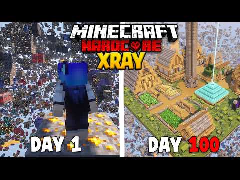 100 Hari Minecraft Hardcore XRAY WORLD
