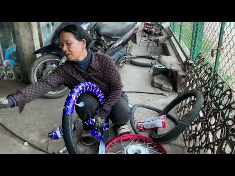 Howtochangemotorcyclewheelวิธีเปลี่ยนยางรถมอเตอร์ไซด์