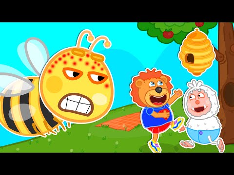 Learn about Bees 🍒 Kids Safety Tips | Lion Family | Cartoon for Kids