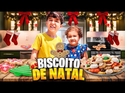 VIRAMOS COZINHEIROS POR UM DIA E PREPARAMOS DELICIOSOS BISCOITOS DE NATAL