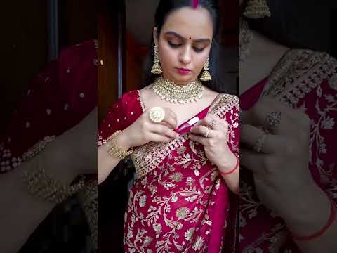 Deep Neck Blouse hack #saree #blouse #hack #clothing #fashion #tips