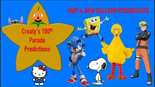 Creaty's 100th Macy's Parade Predictions Part 4- New Balloon Possibilities