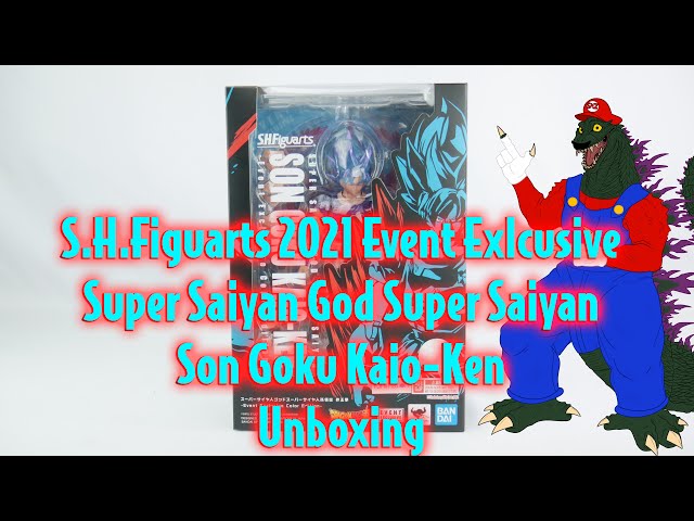 S.H.Figuarts 2021 Event Exclusive Super Saiyan God Super Saiyan Son Goku Kaio-Ken Unboxing